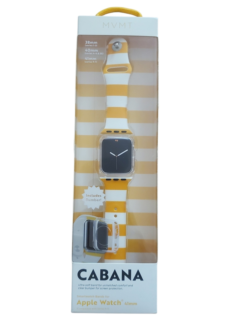 MVMT Cabana Yellow and White Striped Apple Watch Band | 38/40/41mm | Series 9-7